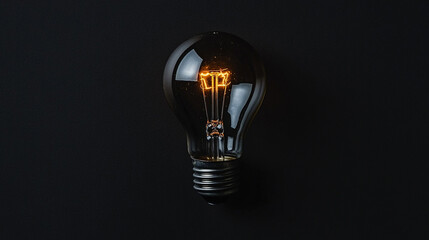 Sticker - glowing light bulb symbolizes a bright idea, innovation, or business growth, set against a blurred background. It conveys creativity, inspiration, and forward-thinking concepts