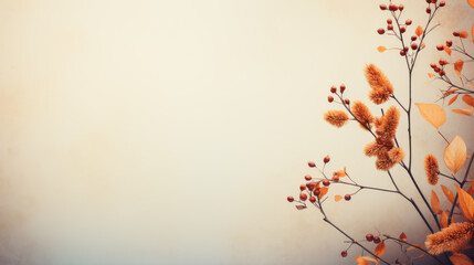 Wall Mural - generated illustration of Beautiful autumn foliage background with brunches