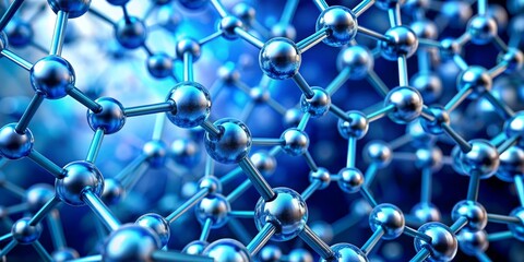 Metallic Molecular Structure, Abstract, Science, Chemistry