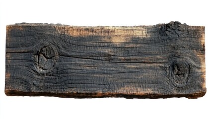 Poster - Weathered Wooden Plank with Knots and Grain