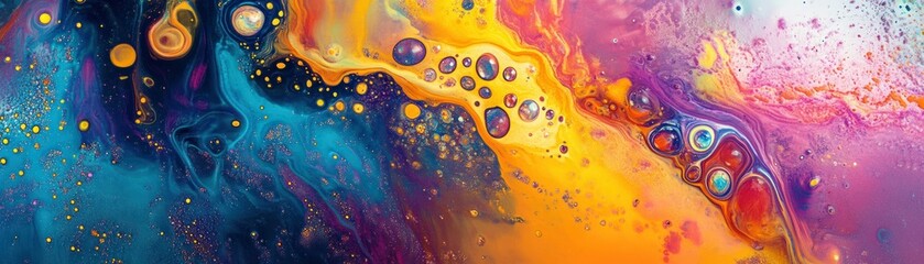 Poster - Abstract Liquid Art with Vibrant Colors and Swirls