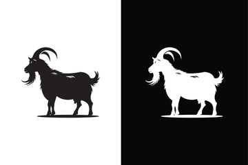 Wall Mural - Simple goat icon illustration vector. silhouette of a goat