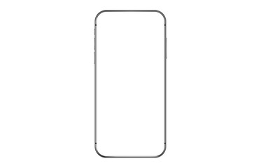 Aufkleber - High detailed modern trendy smartphone with blank screen. 3d vector illustration. Realistic vector mockup