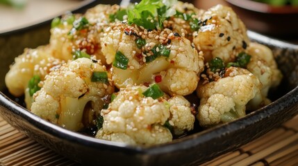 Wall Mural - Sesame cauliflower with soy sauce