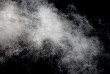 Wall Mural - Smoke isolated on black background