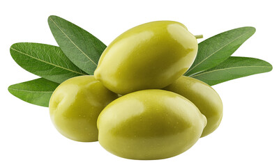 Wall Mural - olives isolated on white background, full depth of field