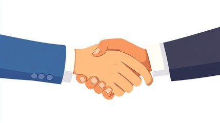 Business Partnership Concept - Two Men Shaking Hands Generative AI