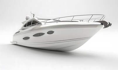 motor boat on white background. 