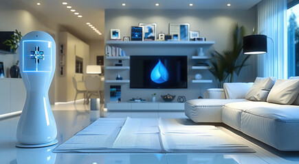Fototapete - Smart Home, Smart Home, Technology Life, Smart Home Appliances. Generative AI.