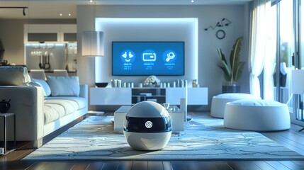 Fototapete - Smart Home, Smart Home, Technology Life, Smart Home Appliances. Generative AI.