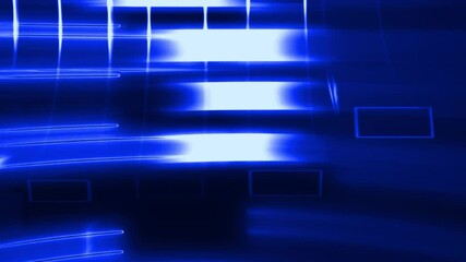 Wall Mural - abstract glass composition featuring a vibrant blue square nestled within a symphony of refracting g