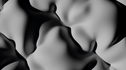 Poster - An Abstract Black and White Fluid Texture Background Design That Evokes Creativity and Emotion. Design