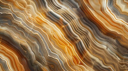 Poster - Flowing lines in shades of brown intertwine gracefully, evoking the elegance of sedimentary layers in a natural landscape, radiating warmth and depth