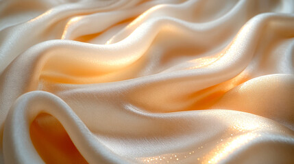 A piece of fabric with a wave pattern and a light color