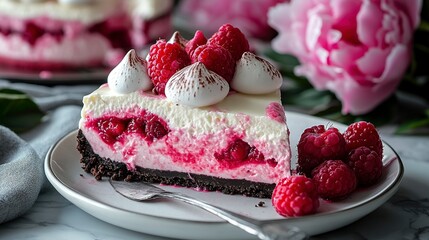 Wall Mural - creamy strawberry cheesecake