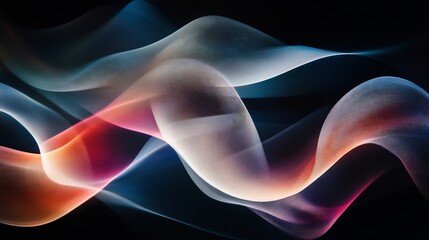 Wall Mural - Abstract Colorful Waves in Dark Background