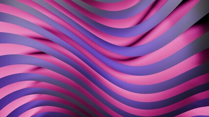 Poster - An Abstract Wave Pattern Displayed in Beautiful Pink and Purple Shades Creating Visual Appeal. Design
