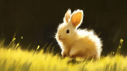 easter bunny in grass