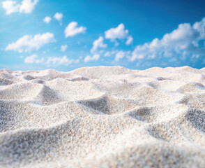 Poster - Fine white sand is forming dunes on a sunny beach