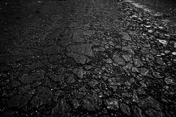 Sticker - Black asphalt texture background  asphalt texture