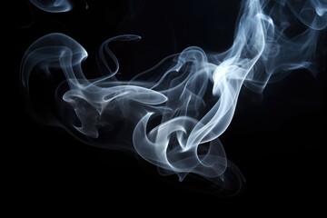 Wall Mural - smoke blow isolated on dark background