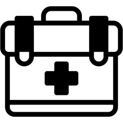 Wall Mural - First Aid Bag, First Aid Box, Medical Box, First Aid, Emergency, First Aid Kit Icon