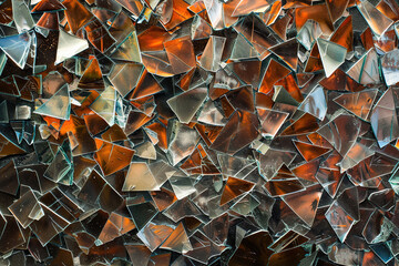 Wall Mural - Generative ai on theme of beautiful texture broken glass for design natural abstract background