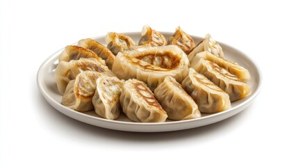 Plate of Golden Brown Gyoza