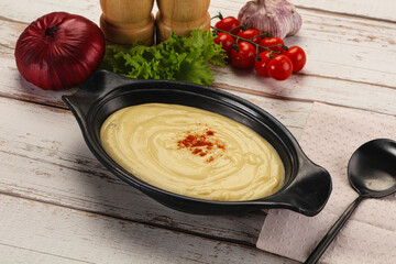 Wall Mural - Gourmet cheese soup in the bowl