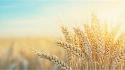 Sticker - A field of wheat is in full bloom 4K motion