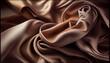 © Anna - Abstract beautiful silky chiffon texture, luxury liquid wavy satin cloth, soft fabric. Generative AI