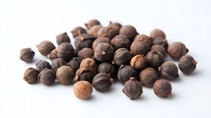 Wall Mural - Allspice spice ingredient on a white background