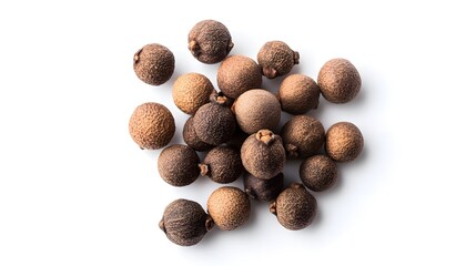 Allspice spice ingredient on a white background