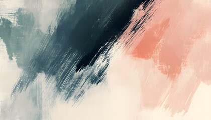 Random brush strokes in muted colors on a plain background, offering an artistic yet minimalist vibe