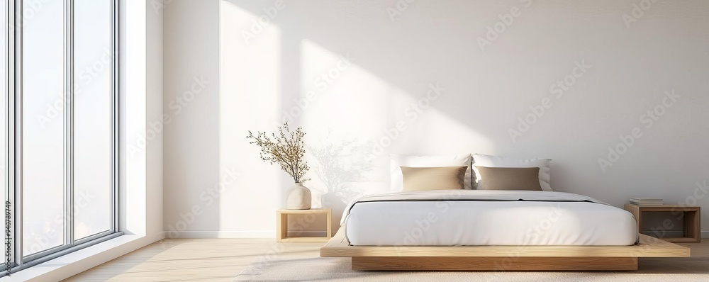Fresh Look at Minimal Bedroom With A Single Piece Of Furniture And Bare
