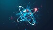 © jbstocks - Dynamic Atom Light Concept, isolated and easy to edit, Generative AI illustrations.