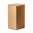 © Transparent AI - Tall narrow cardboard box with closed top and smooth surface isolated on transparent background