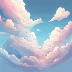 Poster - beautiful cloud puff background