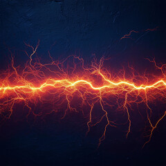 Canvas Print - background illustration of electric energy flow lightning glowing color