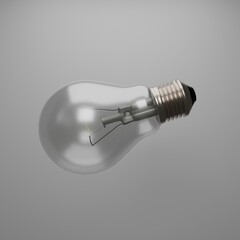 light bulb on white background