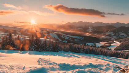 Canvas Print - landscape of mountain