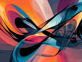 Wall Mural - abstract background with waves