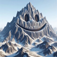 mountain with a smile