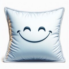 pillow with a smile on a white background