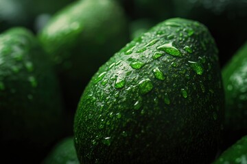 green and fresh avocado wallpaper , ai