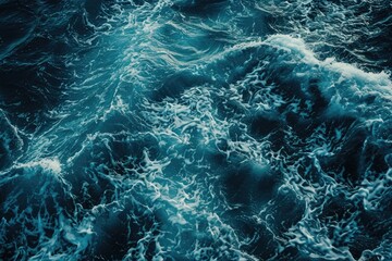 Wall Mural - A close-up shot of waves on the surface of a body of water