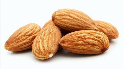 A close-up of almonds showcasing their textured shells.