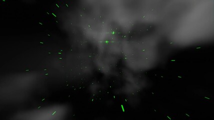 Poster - Speed of Light in Space: Abstract Light Streaks on a Dark Background
