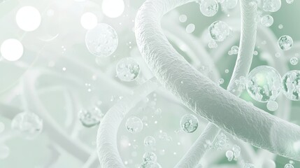 Poster - DNA chain and molecular structure on a green background
