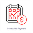 © popcornarts - Scheduled Payment and calendar icon concept